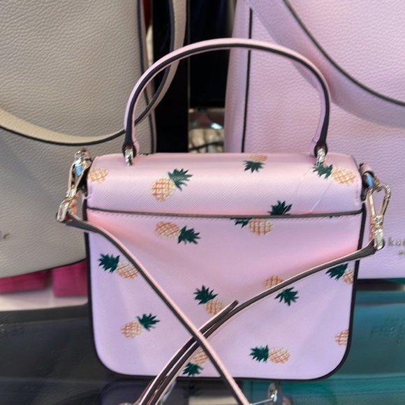 Kate Spade Staci Square Pineapple Crossbody Pink Multi - Picture 9 of 16